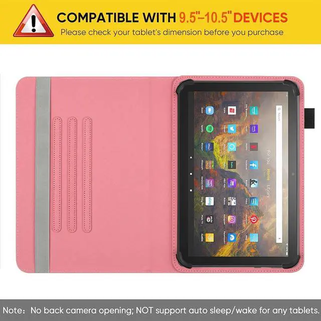 Alt view image 7 of 7 - Universal 10-10.1 Inch Android Tablet Case 360 Degree Rotatable Kickstand Multiple Viewing 9.5-10.5 Protective Cover for Touchscreen Devices Marble Purple