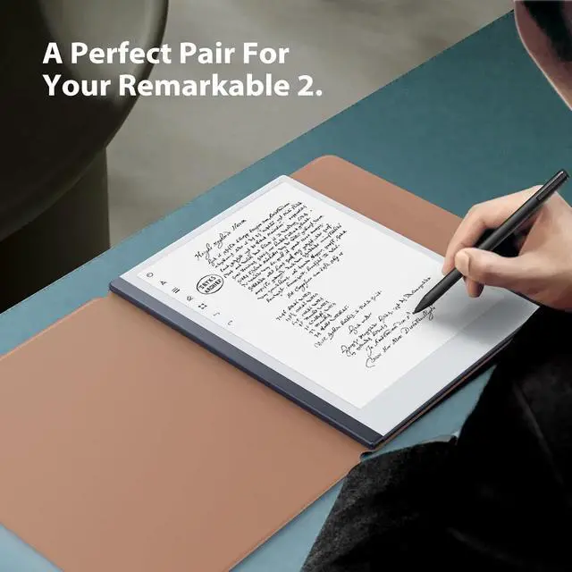 Alt view image 7 of 7 - Case Compatible for Remarkable 2 Ultra-Thin Magnetic Case with Built-in Pen Holder Lightweight Book Folio Cover Compatible with Remarkable 2 Paper Tablet 10.3 2020 Released Brown