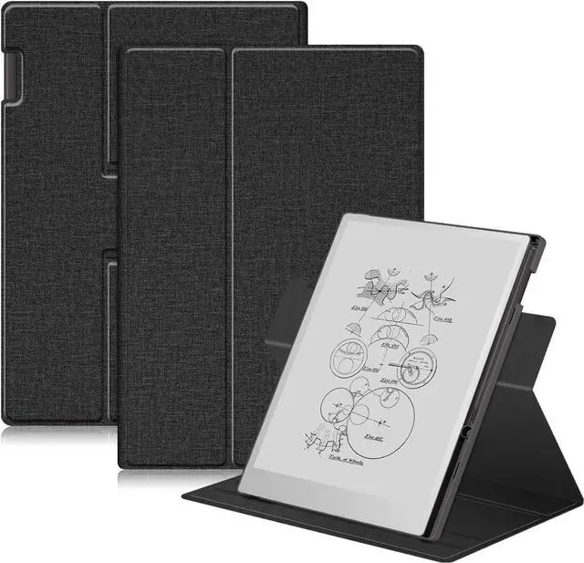 Main image of Case Compatible with Remarkable Paper Pro 11.8 Paper Tablet 2024 Released 360 Degree Rotating Stand Cover with Pen Holder Black