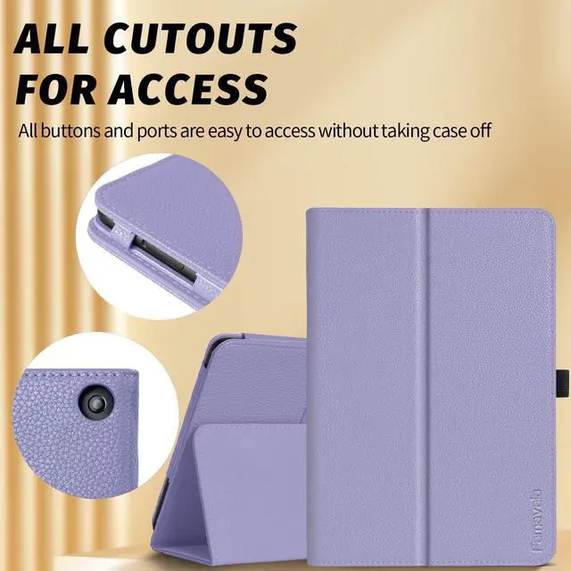 Alt view image 5 of 6 - Folio Case Cover for 10.1-inch Fire HD 10 Tablet (13th / 11th Generation 2023/2021 Release) with Auto Wake/Sleep Compatible with Alcatel/TCL K10 10.1 Tab (Lilac)
