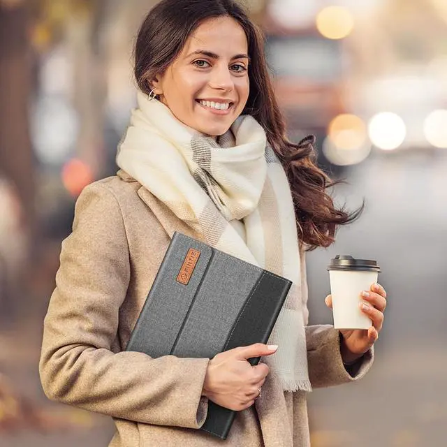 Alt view image 7 of 7 - Case for  Galaxy Tab S10 Plus 2024/ S9 FE Plus 5G 12.4 Inch 2023 with Built-in S Pen Holder Multiple Angle Portfolio Business Cover with Pocket Auto Sleep/Wake Gray