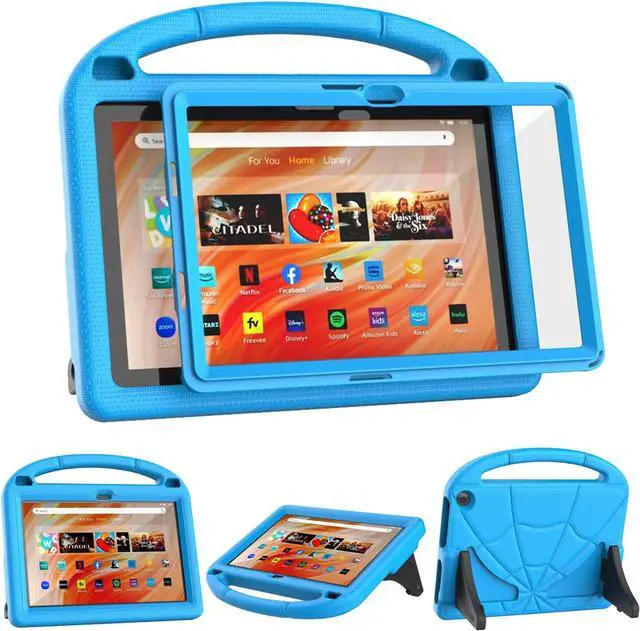 Main image of Fire HD 10 & HD 10 Plus Tablet Case for Kids(13/11th Gen 2023/2021 Release)- Lightweight Shockproof Case with Screen Protector Handle Stand for Fire HD 10 Kids&Kids Pro -Blue