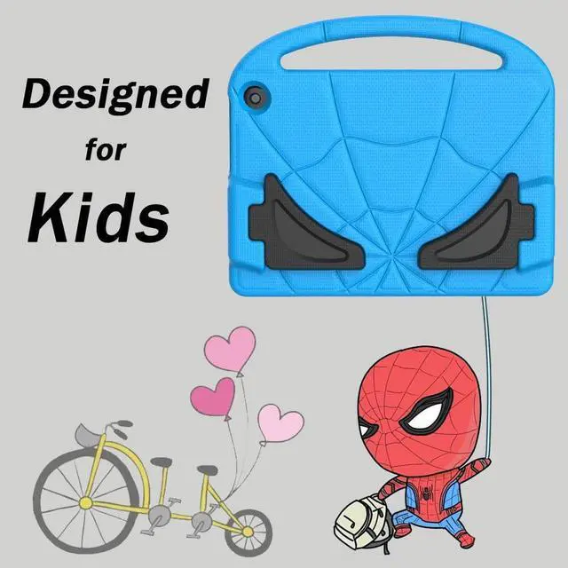Alt view image 7 of 7 - Fire HD 10 & HD 10 Plus Tablet Case for Kids(13/11th Gen 2023/2021 Release)- Lightweight Shockproof Case with Screen Protector Handle Stand for Fire HD 10 Kids&Kids Pro -Blue
