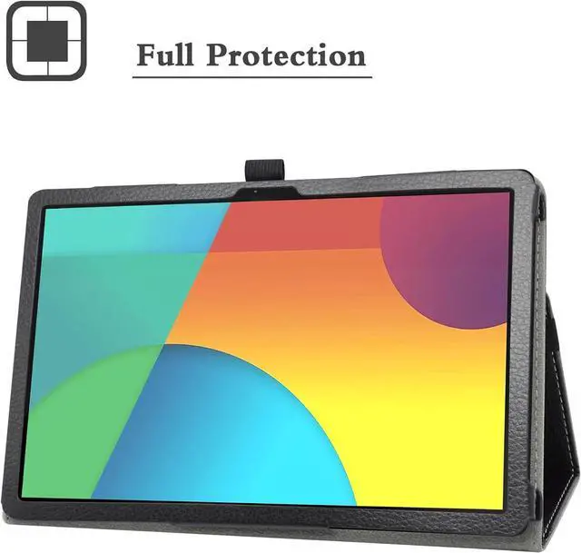 Alt view image 2 of 7 - for Digiland 1050 10.1 Tablet Case PU Leather Folio 2-Folding Stand Cover for Digiland DL1050 10.1 inch Tablet Black