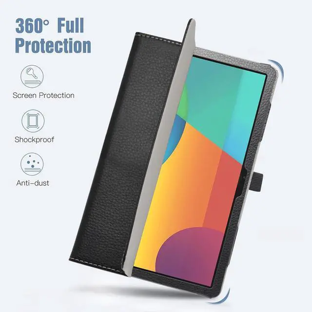 Alt view image 6 of 7 - for Digiland 1050 10.1 Tablet Case PU Leather Folio 2-Folding Stand Cover for Digiland DL1050 10.1 inch Tablet Black