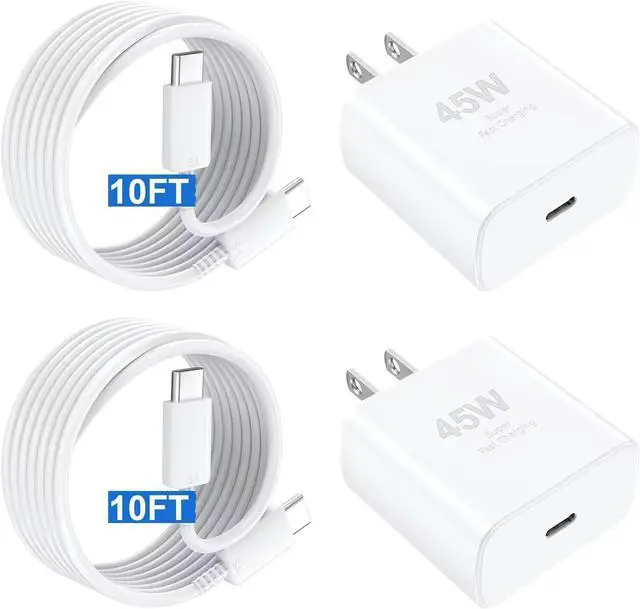 Main image of Fast Charger USB C Charger iPhone Type C Charger 10 FT USB C to USB C Cable Fast Charging Cord 45W Phone Chargers iPhone USBC Charger Block for iPhone 17 Air/17 Pro/17 Pro Max/16 15 Pro Max/iPad Pro
