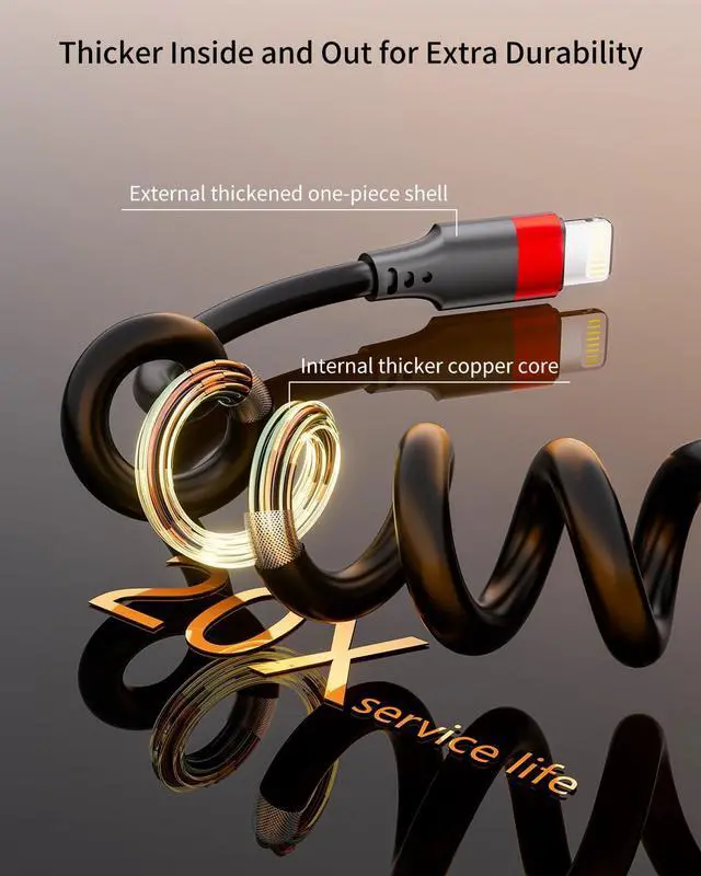 Alt view image 3 of 7 - Lightning to USB C Cord Coiled 2 Pack USB Type C to Lightning Cable PD Fast Charging Retractable USBC to Lightning Cable for iPhone 14 13 12 11 Pro Max Mini 10 8 7 Plus XR XS SE AirPods Car
