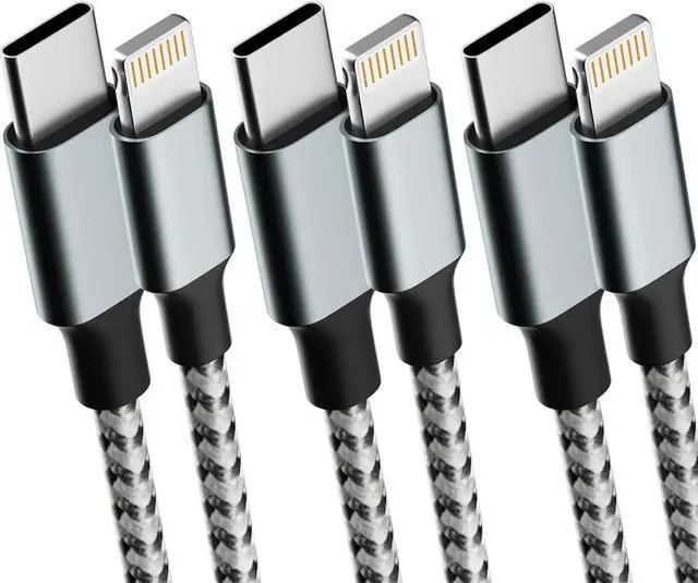 Main image of USB C to Light-ning Cable(3FT/6FT/10FT 3Pack)[MFi Certified] iPhone Charger Cord Fast Charging Type C to Light-ning Cable Compatible with iPhone 14 13 12 11 Pro Max X XS XR 8 7 6s Plus SE