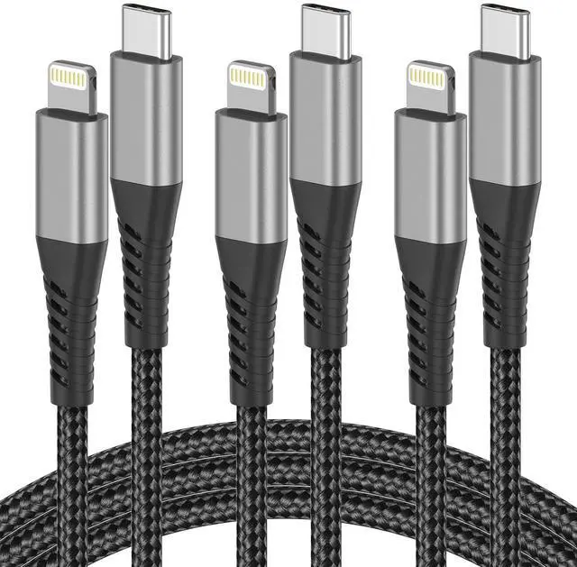 Main image of USB C to Lightning Cable 3FT [MFi Certified] 3-Pack iPhone Cord 3FT Fast Charging Compatible with iPhone 14 13 12 11 Pro Max XR XS X 8 SE  Devices