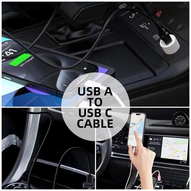 Alt view image 3 of 5 - Carplay Cable Cord Compatible with iPhone 15 16 USB A to USB C Cable for 16E 15 16 16E 15 16 Pro Max 15 16 Plus Pro 12.9/11 10th Gen Air 5th/ 4th Gen Mini 6th Gen Charger Car Charging Cable (White