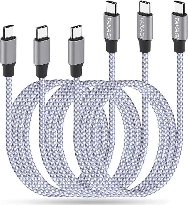 Main image of USB C Cable for iPhone 16 15 Pro Max Fast Charger Cord braided USBC to USB C Cable 60W 6ft 3Pack Data Sync Type C Cable for iPhone 15 16 Plus/iPad Mini 6 Pro 12.9/MacBook Pro/Air 4/5/Galaxy S24/23/22