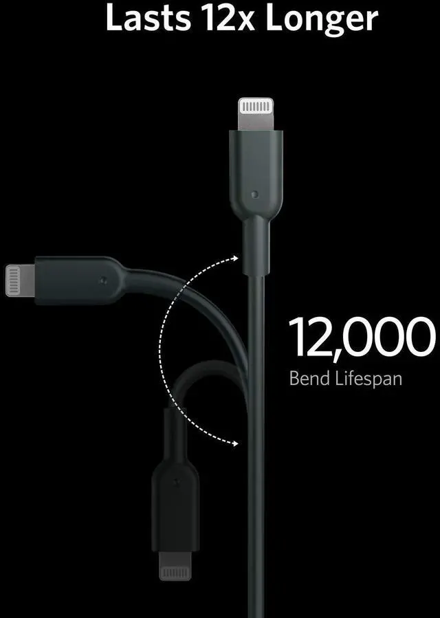 Alt view image 6 of 7 - USB C to Lightning Cable 321 USB-C to Lightning Cable (6ft Midnight Green) MFi Certified Cable for iPhone 13 Pro 12 Pro Max 12 11 X XS Supports Power Delivery (Charger Not Included)