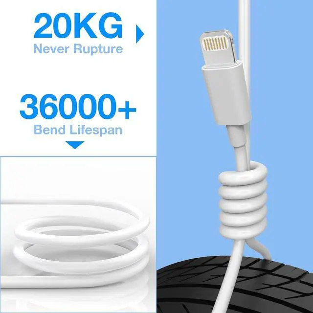 Alt view image 6 of 6 - 5Pack iPhone15 14 13 USB C Charger Cable 6FT [MFi Certified] 3PCS USB C to USB C Cable and 2PCS USBC to Lightning Cord for iPhone 15 to 8