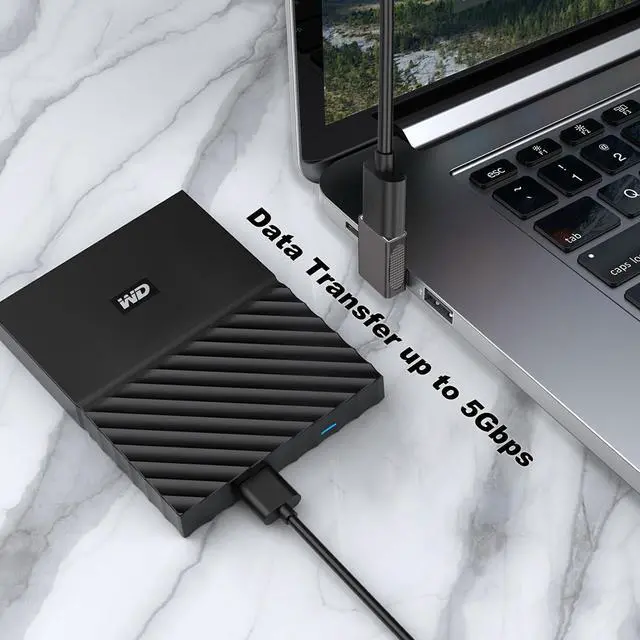 Alt view image 4 of 6 - 90 Degree USB 3.0 Adapter (2 Pack) Up and Down Angle USB-A Male to Female Extender Connector