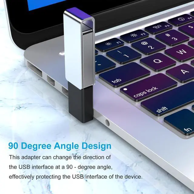 Alt view image 4 of 5 - 90 Degree USB 3.0 Adapter 4 Pack Left and Right Angle and Vertical Up and Down Angle USB A Male to Female Converters Extend Laptops USB Disk Power Bank Chargers and Other USB A Devices