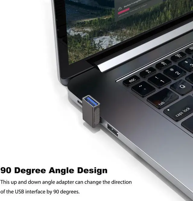 Alt view image 2 of 6 - 90 Degree USB 3.0 Adapter (2 Pack) Up and Down Angle USB-A Male to Female Extender Connector