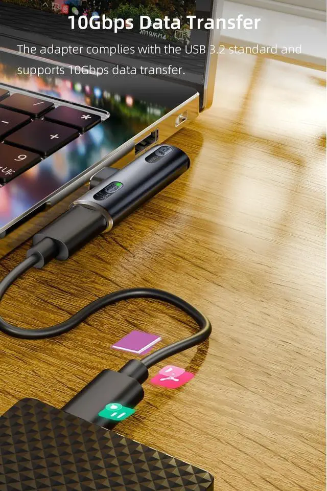 Alt view image 6 of 7 - USB C Splitter with 100W Fast Charging Dual USB C Headphone and Charger Adapter Dongle for iPhone 16/15 Series iPad MacBook Galaxy S24/S23 and More (Grey)