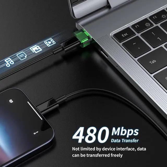 Alt view image 2 of 4 - USB Male to USB C Adapter 6 Packs USB to USB C Super Fast Charging & OTG Function USB-A totype-C Adapter Compatible with iPhone15 Plus//Galaxy S20/ Google Pixel 7 6 5 4 (Green)