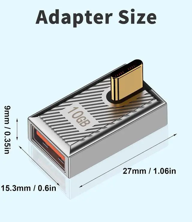 Alt view image 6 of 7 - Right Angle USB C to USB A Adapter 120W 10Gbps 90 Degree USB A to C adapter Type C 3.1 Female to Type C Male Converter OTG Fast Charging Compatible with MacBook Tablet  Galaxy 2 Pack