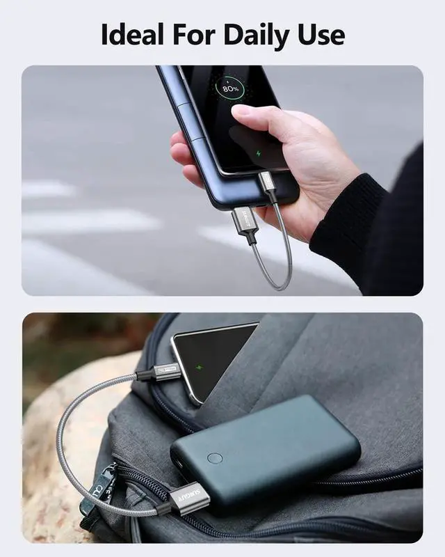 Alt view image 6 of 7 - Short 6-inch Micro USB Cables 3Pcs 0.5FT Android Charger Fast Charging Data Cord Compatible with Galaxy S6 S7 Edge Charging Station TV Stick PS4 Chromecast Android Phone