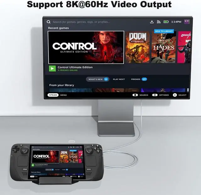 Alt view image 4 of 6 - 90 Degree USB-C Male to Female Adapter 2 Pack Right Angle 140W Type-C Adapter Extender for Steam Deck ROG Ally Switch Notebook Computers Tablet and Mobile Phones (White)