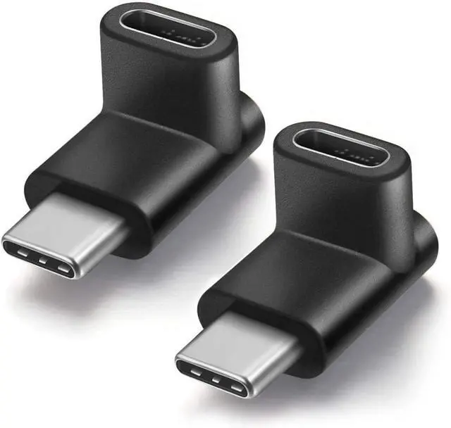 Main image of Right Angle Type C USB 3.1 Adapter Extension 90 Degree Male to Female Right & Left Angled Extension (2 Pack)