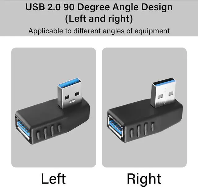 Alt view image 3 of 7 - 90 Degree USB 3.0 Adapter USB A 3.0 Male to Female Adapter Right Angle USB A Extender Adapter Supports Charging/Transfer for Laptop Mobile Power Mouse USB Stick 2Pcs (Right Angle)