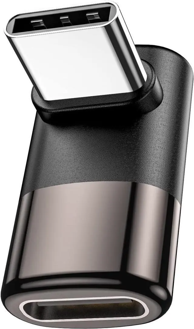 Main image of 90 Degree Adapter C Male to C Female USB C Extender Adapter Type-C Data Transmission PD100W fastcharging and 8K@60Hz Video Pass Throughfor steam Deck Accessories and More Type C Devices