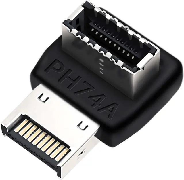 Main image of USB C Motherboard AdapterUSB 3.2 Type E 90 Degree Front Panel Internal Connector Header Converter for Motherboard Black C