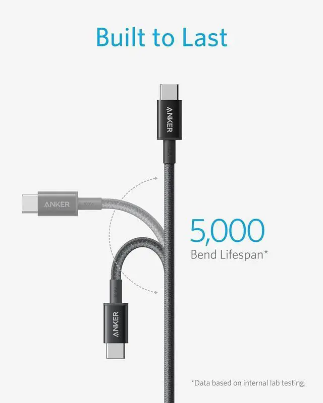 Alt view image 5 of 7 - USB C to USB C Cable (6FT 2Pack) Type C 100W Charger Cord Fast Charging for iPhone 16 Series MacBook Pro 2020 Pixel And More(USB 2.0 Black)