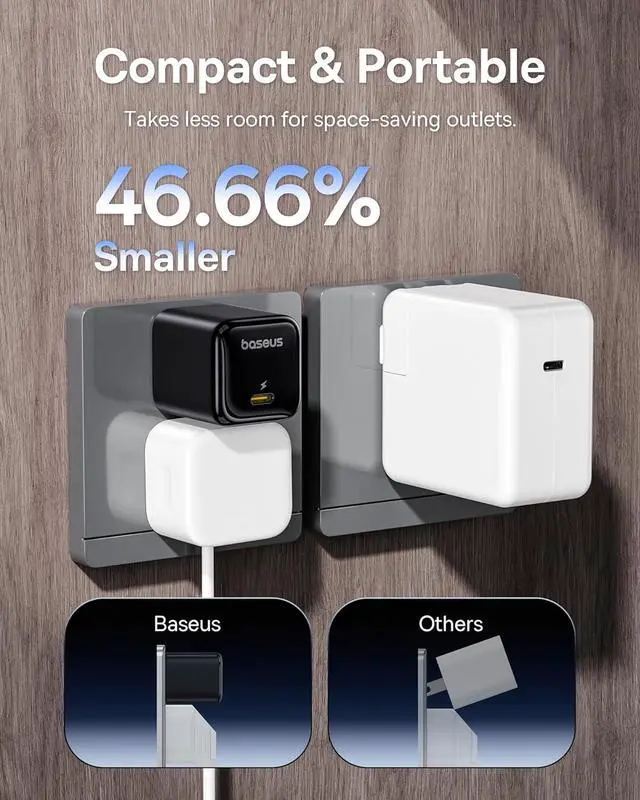 Alt view image 6 of 7 - Baseus Docking Station, Spacemate(Win) 11 in 1 & Baseus 45W USB C Charger Block 2 Pack