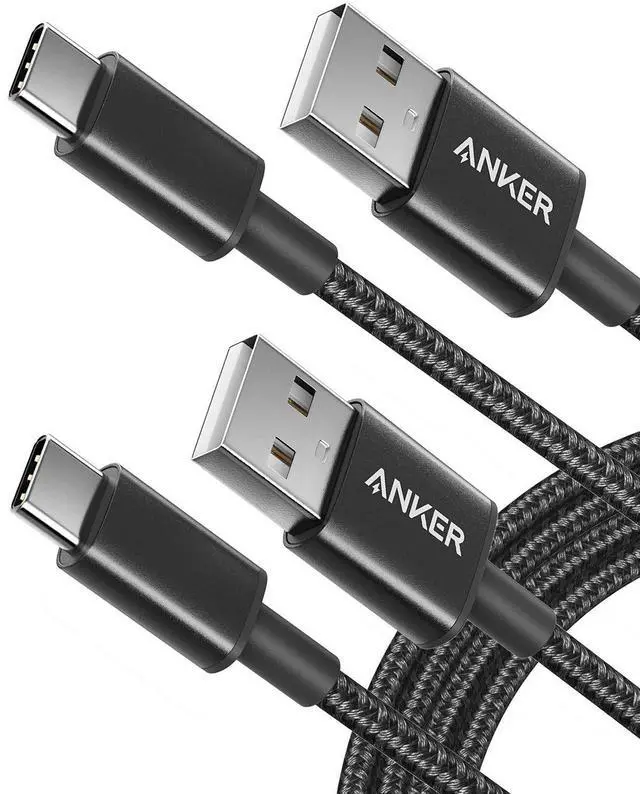 Main image of USB Type C Cable [2-Pack 6 ft] Premium Nylon USB-A to USB-C Fast Charging Type C Cable for Galaxy S10 / Note 8 LG V20 and Other USB C Charger