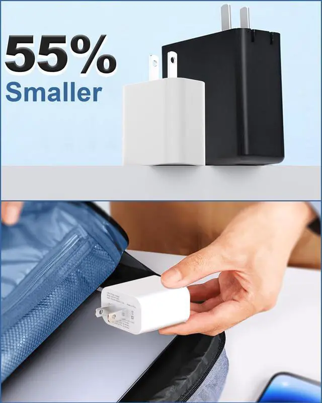 Alt view image 7 of 7 - iPhone 16 15 Charger 2-Pack 20W Type C Charger Fast Charging with 2-Pack 6FT USB-C to C Cable - White for iPhone 16 iPhone 15 iPad  | Durable Type C Charger for Home Office Travel