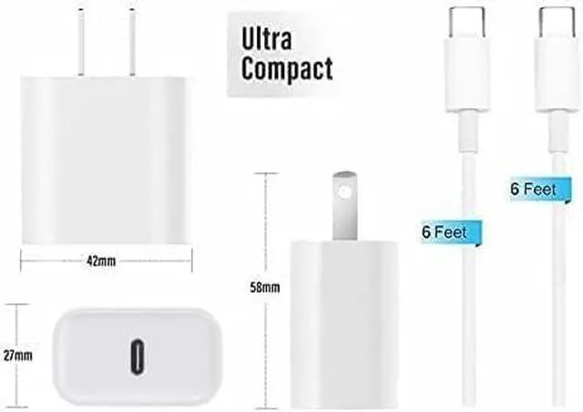 Alt view image 5 of 7 - iPad Fast Charger iPad Pro Charger iPad Charger Fast Charging USB C Wall Chargers Block Plug Type C 6FT USB C to C Charging Cable Cord for iPad Pro 13/12.9/11 inch iPad Air 5/4 iPad Mini 6/7th iPad 10
