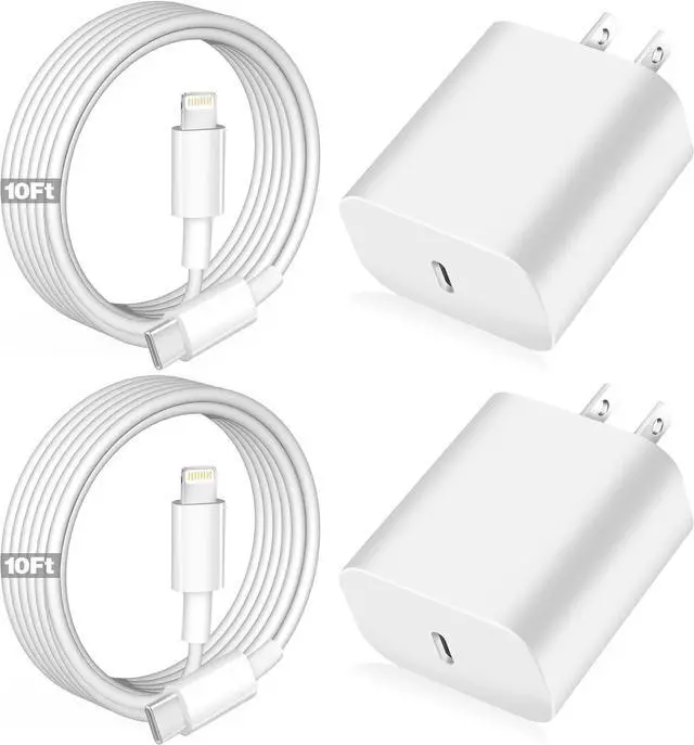 Main image of iPhone Fast Charger  Charger Super Quick iPhone Charger Fast Charging 2Pack 10FT Long Type-C to Lightning Cable Cord USB C Wall Charger Block Adapter for iPhone 14 13 12 11/13Pro Max/12Mini/XS/XR