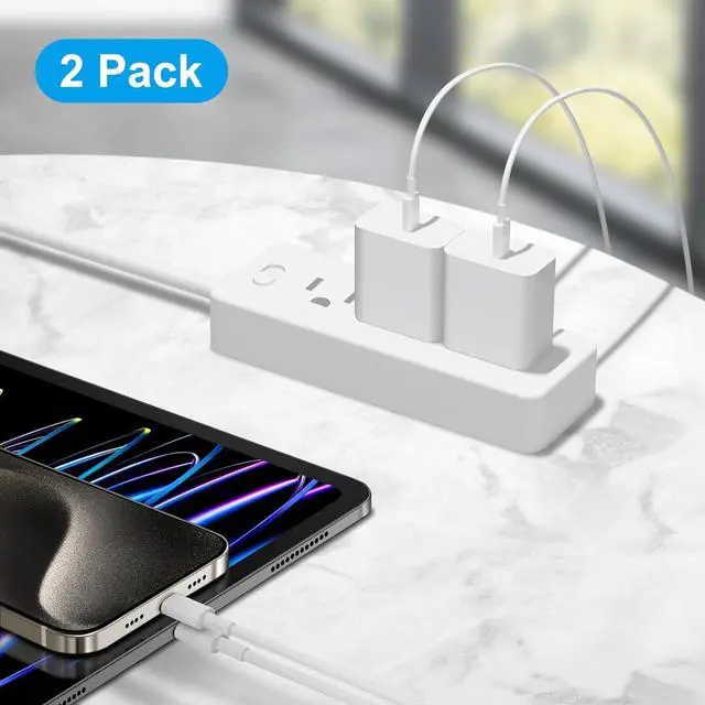 Alt view image 7 of 7 - iPhone 17 16 15 Charger Fast Charging 10FT - 20W USB C Charger Block with Type C Cable Compatible with iPhone 17/17 Pro/17 Pro Max/Air/16/16e/15 iPad Pro Air M3/M2/5/4 11th/10thWhite
