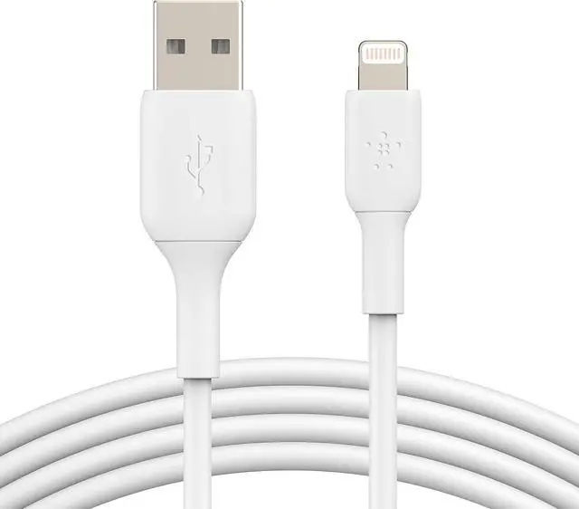 Main image of BoostCharge Lightning Cable - 9.8ft/3M - MFi Certified  iPhone Charger USB to Lightning Cable - iPhone Cable - iPhone Charger Cord -  Charger - USB Phone Charger - White