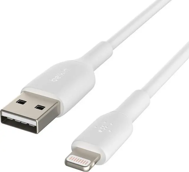 Alt view image 3 of 7 - BoostCharge Lightning Cable - 9.8ft/3M - MFi Certified  iPhone Charger USB to Lightning Cable - iPhone Cable - iPhone Charger Cord -  Charger - USB Phone Charger - White
