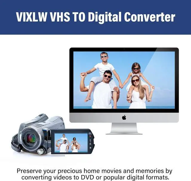 Alt view image 2 of 7 - VHS TO Digital Converter USB Video Capture Card Video Capture Device RCA TO USB Converter Convert VHS VCR Hi8 Mini DV to Digital/DVD For Tape Player Camcorder Camera PC TV Windows Mac OS Compatible