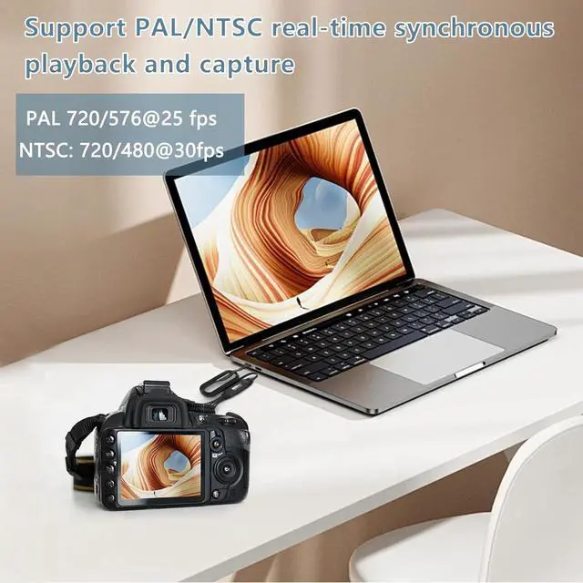 Alt view image 5 of 7 - VHS to Digital Converter USB 2.0 Video Audio Capture Card Convert Analog Old VHS Mini DV Hi8 DVD VCR to Digital Converter for Mac/Windows 2000/10/8/7/Vista/XP