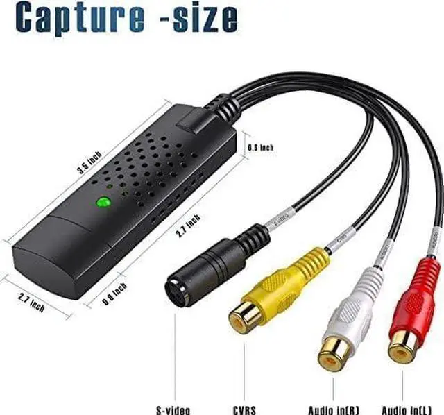 Alt view image 6 of 7 - VHS to Digital Converter RCA to USB Capture Card USB 2.0 Video Converter Grabber Convert VHS to Digital from VHS VCR Hi8 DVD Mini DV for PC TV Tape Player Camcorder MAC Windows Vista Compatible