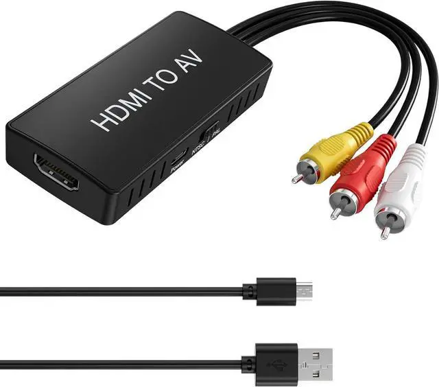 Main image of HDMI to RCA Converter HDMI to AV Adapter for Old TV RCA Composite Video Converter Supports PAL/NTSC for TV Stick  Android Box DVD