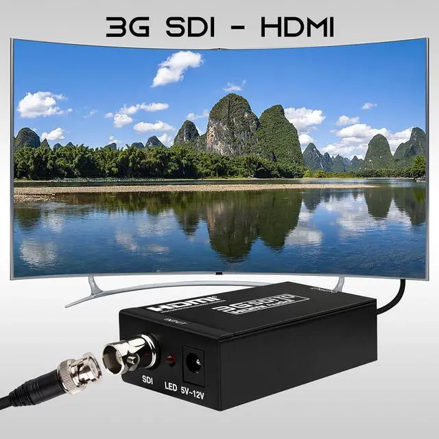 Alt view image 7 of 7 - SDI to HDMI Converter Full HD 1080P Video Audio Adapter Supports SD/HD/3G-SDI to HDMI Conversion for Camera Monitor Projector Display