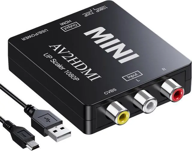 Main image of RCA to HDMI Converter AV to HDMI Converter 1080P Mini RCA AV Composite Video Audio to HDMI Converter Adapter Supporting PAL/NTSC for TV/Wii/PC/PS 123/ STB/Xbox/VHS/VCR/Blue-Ray DVD Players