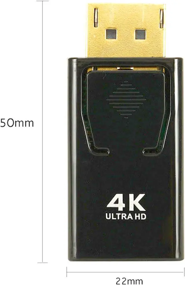 Alt view image 2 of 7 - DisplayPort to HDMI Adapter 4K Digital Video Converter Black(2Pack)