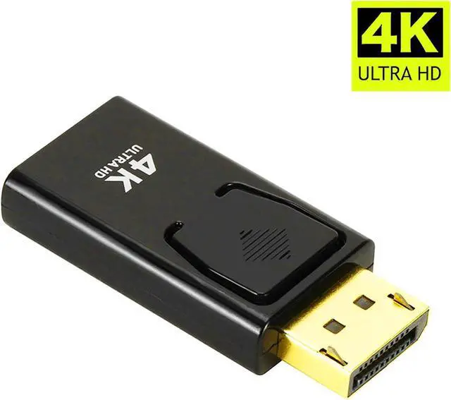 Alt view image 7 of 7 - DisplayPort to HDMI Adapter 4K Digital Video Converter Black(2Pack)