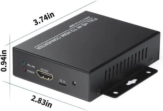 Alt view image 6 of 7 - TVI to HDMI Converter Full HD 4K Converter 1080p/720p/4K/8MP/5MP/4MP/3MP BNC to HDMI Video Converter Adapter - CVBS/TVI/CVI/AHD to HDMI