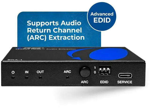 Alt view image 3 of 7 - 8K Audio Extractor HDMI UltraHD 4K @ 120Hz 48G HDMI 2.1 Audio Converter for PS5 SPDIF + 3.5mm Output HDCP 2.3 - Dolby Digital/DTS Passthrough CEC HDR Dolby Vision ARC HDR10+ (BKA-1)