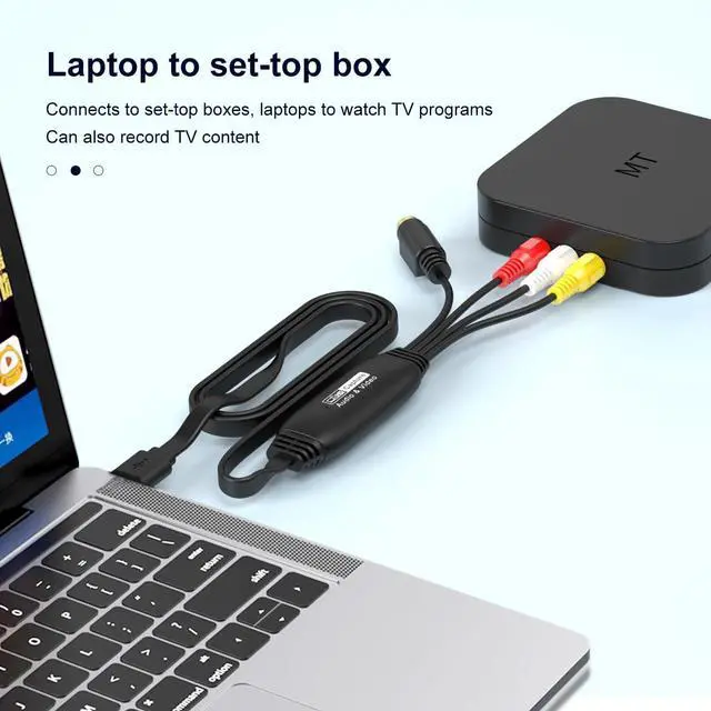 Alt view image 4 of 7 - VHS to Digital Converter Male RCA to USB Audio Video Converter USB 2.0 Video Capture Card Convert VHS to Digital from VHS VCR Mini DV Hi8 DVD for MAC/PC