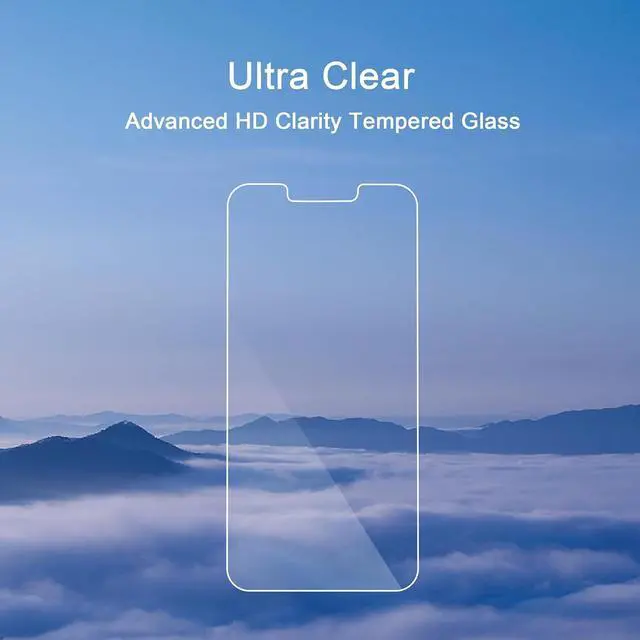 Alt view image 4 of 6 - Screen Protector for iPhone 16e / iPhone 14 / iPhone 13 / iPhone 13 Pro [6.1 Inch] Display 3 Pack Tempered Glass Case Friendly [Not for iPhone 16 6.1 Inch]